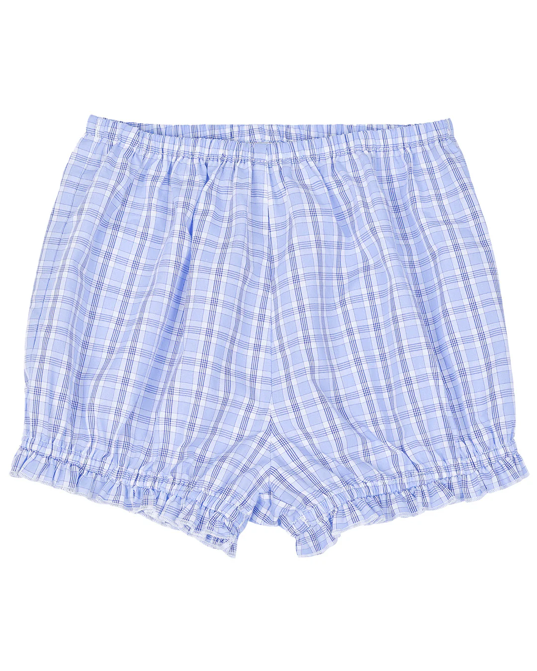 Bloomer Shorts - Sky Blue Check (Mini)