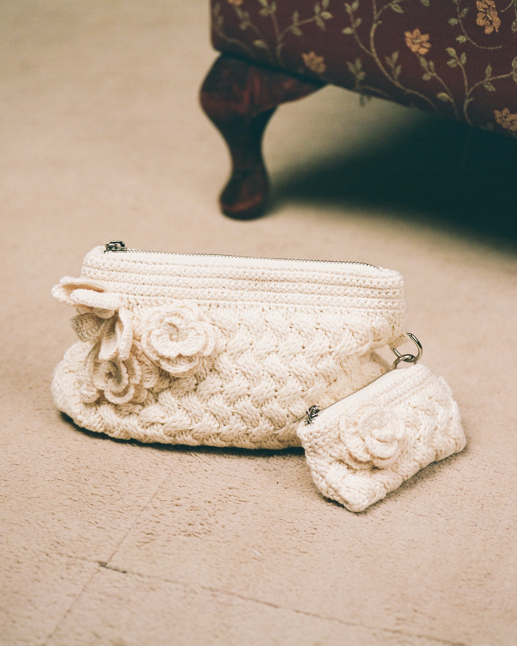 Crochet Garden Keepsake Bag - Porcelain - Image 6