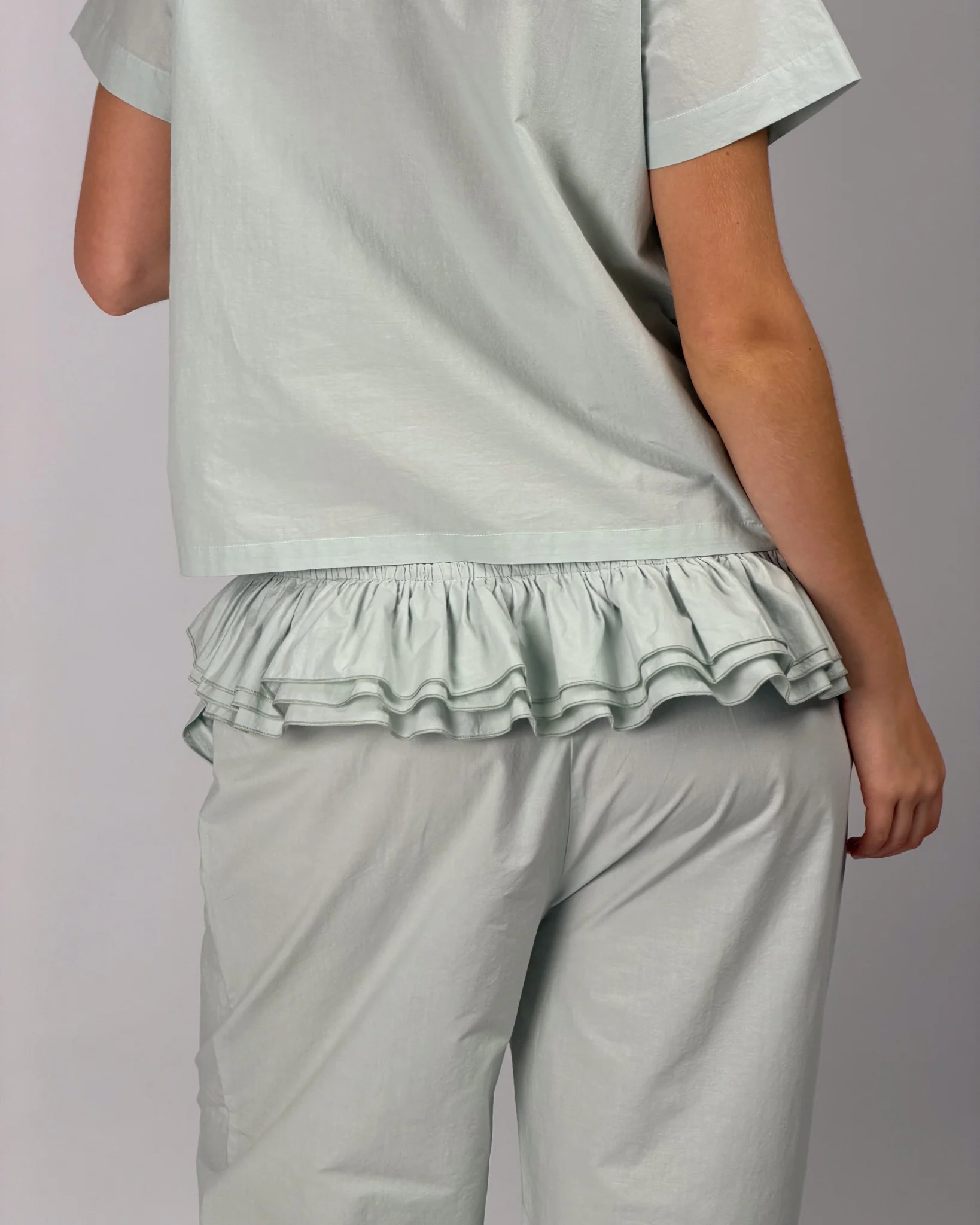 Detachable Ruffle Belt Pant - Mint - Image 7