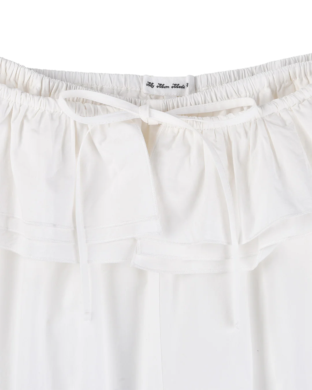 Detachable Ruffle Belt Pant - White - Image 8