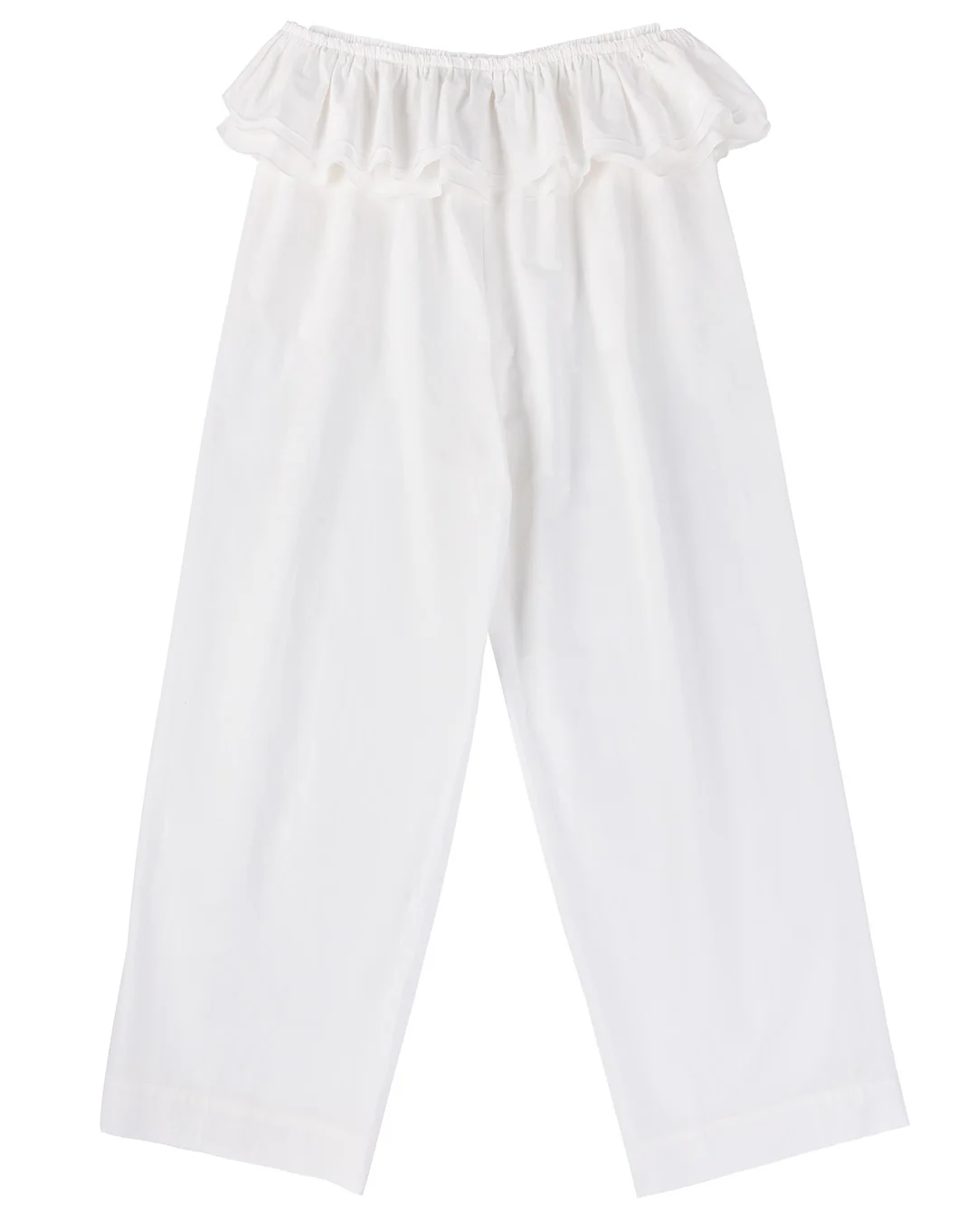 Detachable Ruffle Belt Pant - White - Image 9