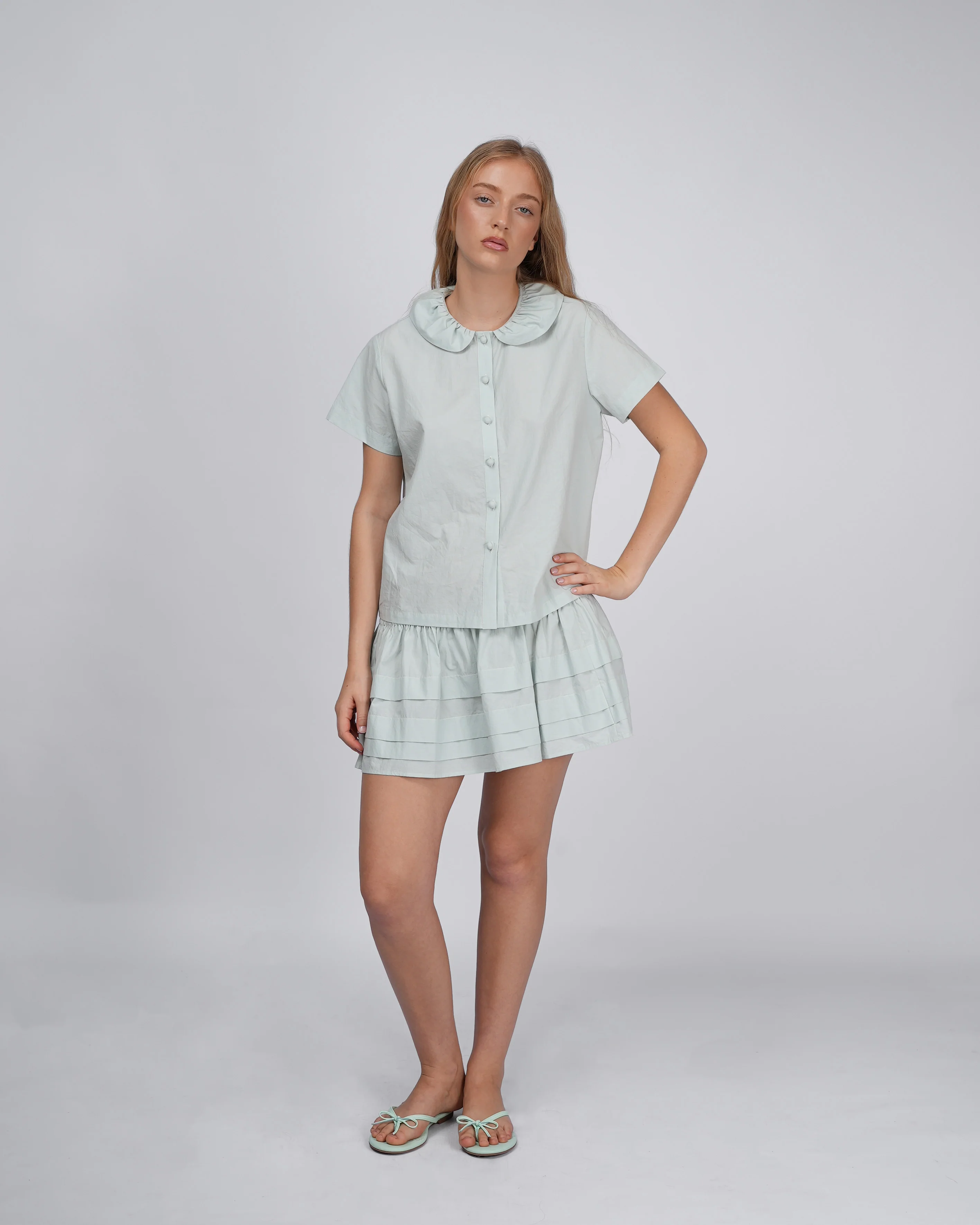 Esme Button Shirt - Mint - Image 2