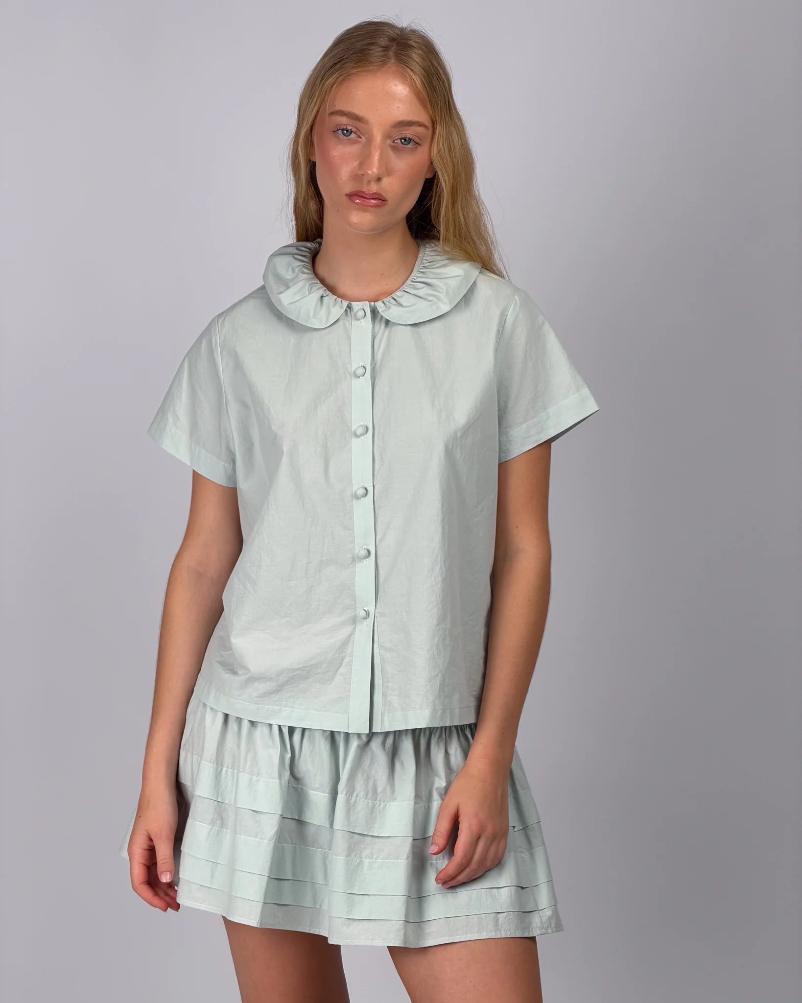 Esme Button Shirt - Mint - Image 4
