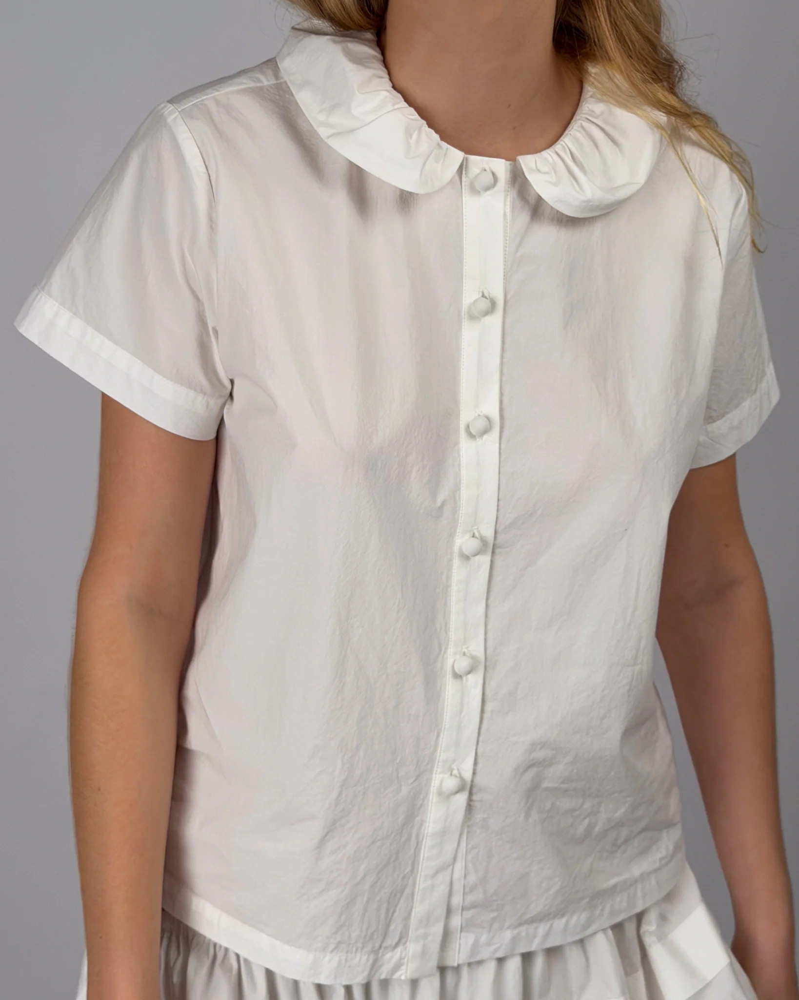 Esme Button Shirt - White - Image 4