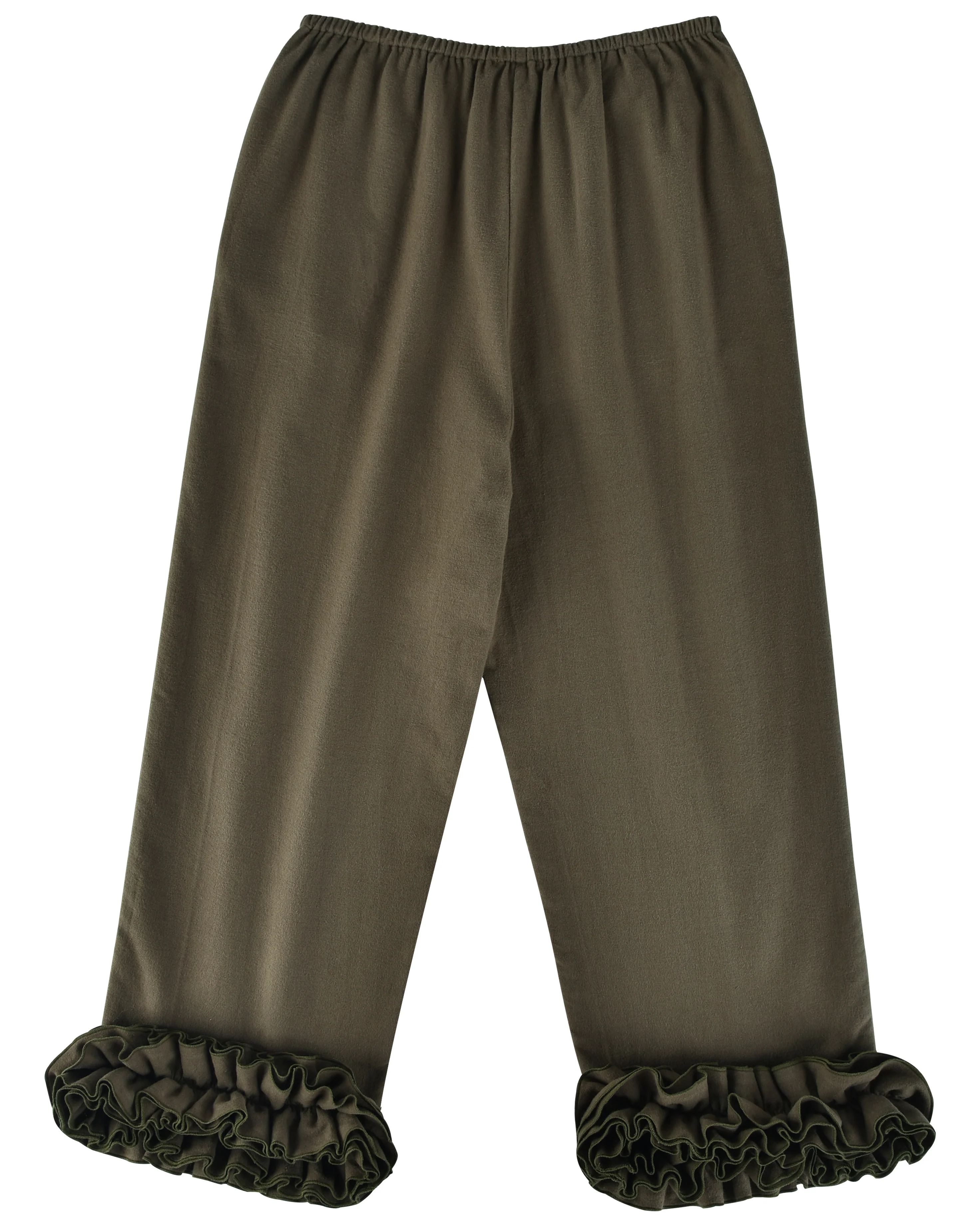 Flannel Ruffle Pant - Eucalyptus - Image 8