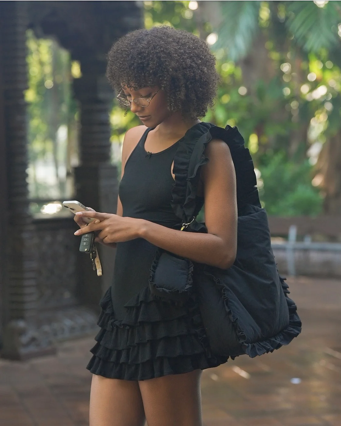Frill Tank Dress - Obsidian - Image 5