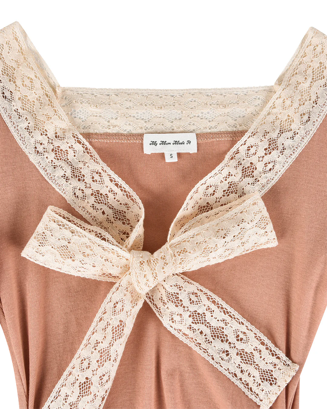 Lace Bow Mini Dress - Rose Veil - Image 8
