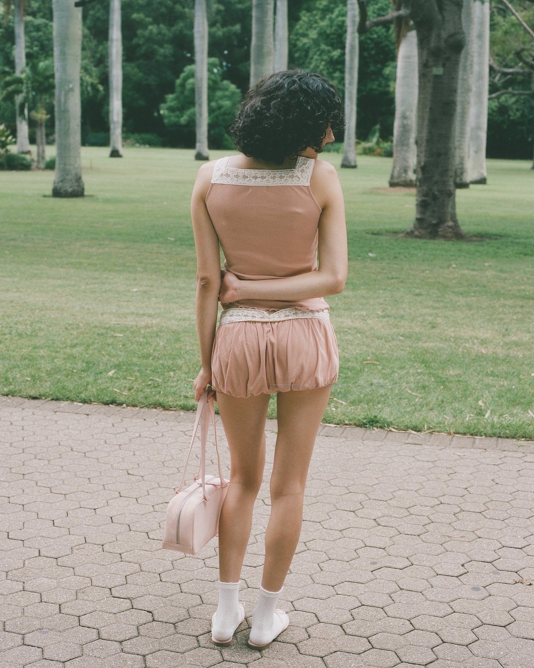 Lace Bow Tank - Rose Veil - Image 6