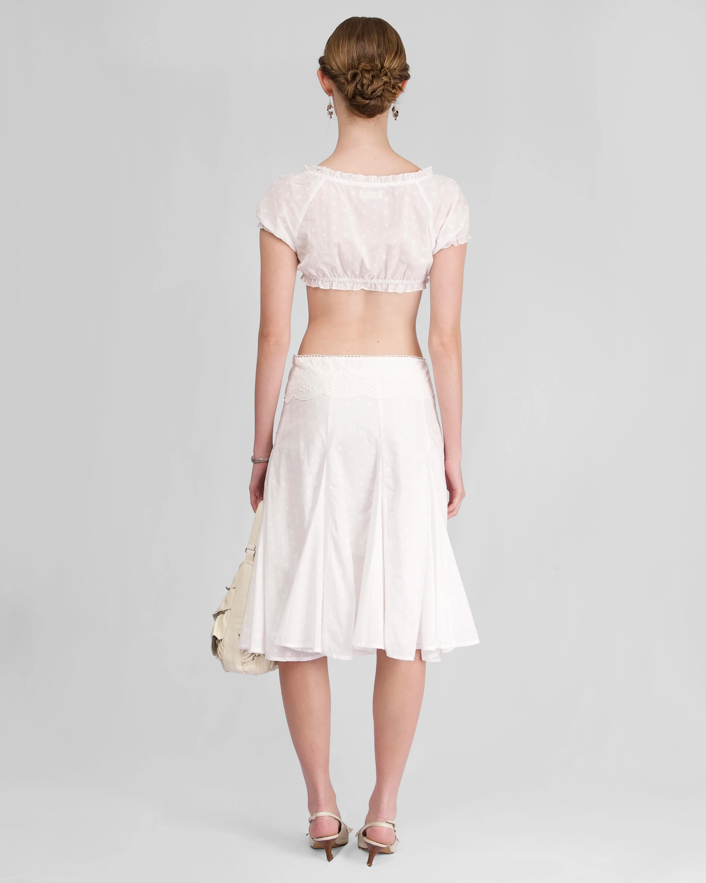Lace Eyelet Midi Skirt - Image 6