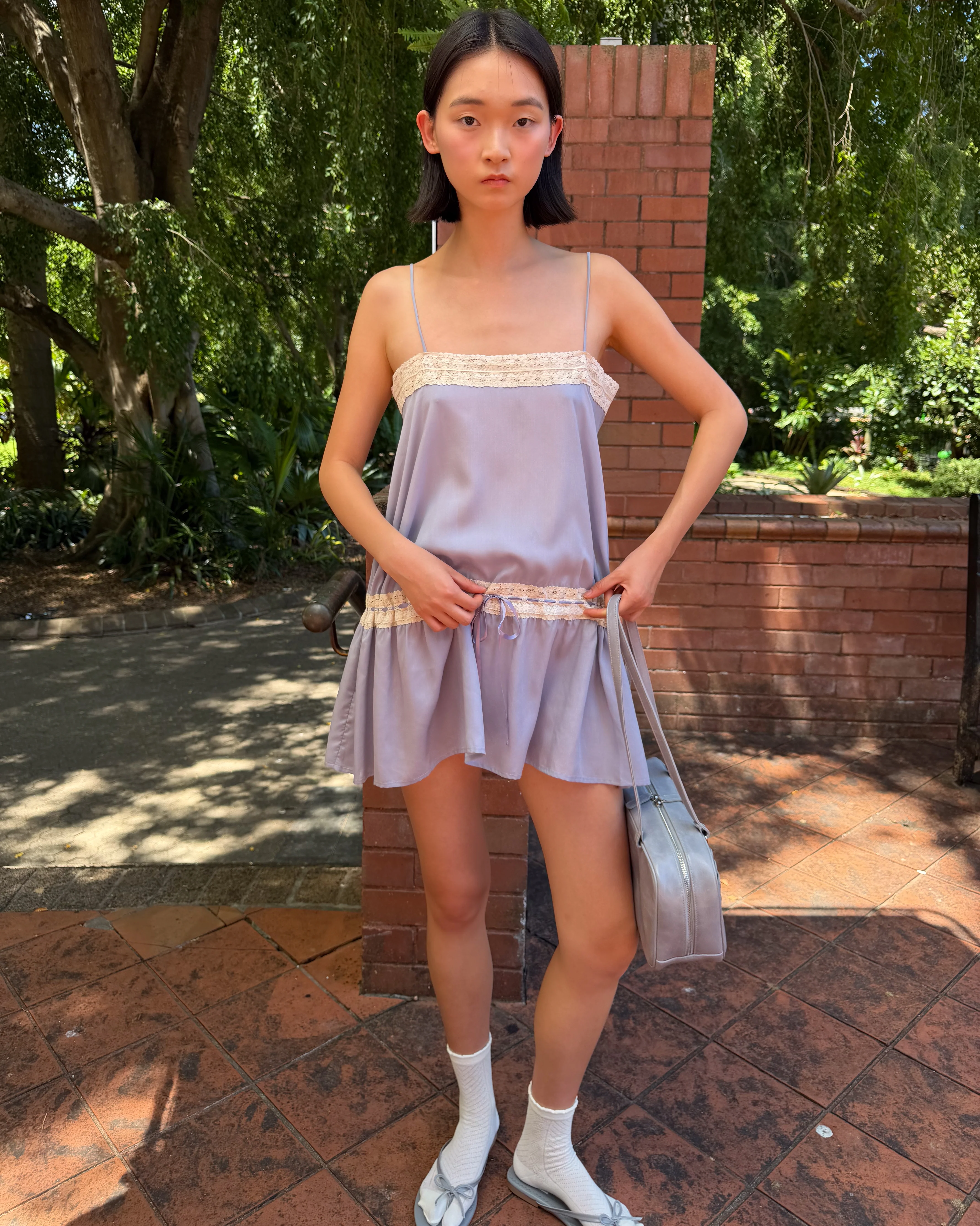 Lace Ribbon Dress - Wisteria - Image 2