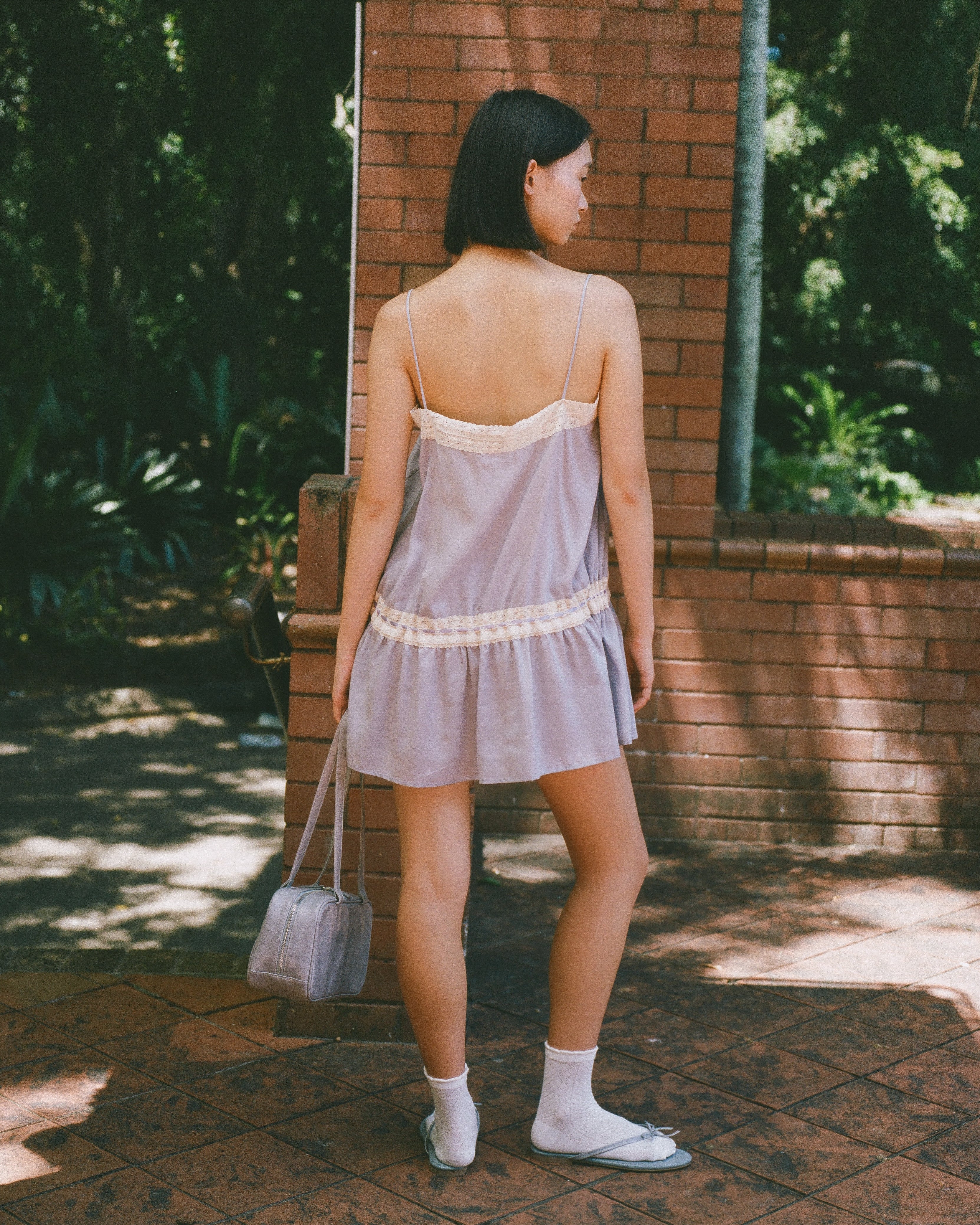 Lace Ribbon Dress - Wisteria - Image 5