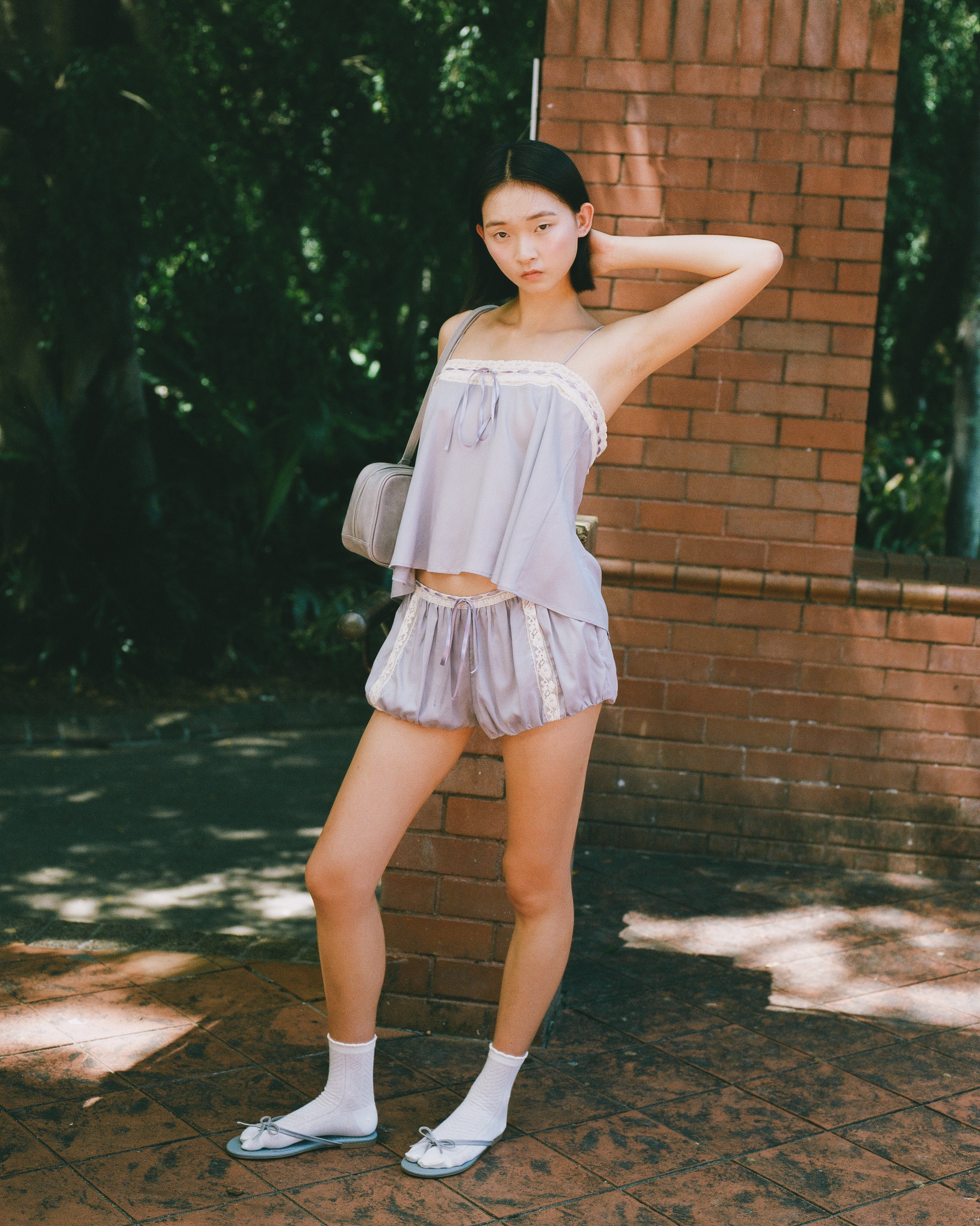 Lace Ribbon Shorts - Wisteria - Image 7