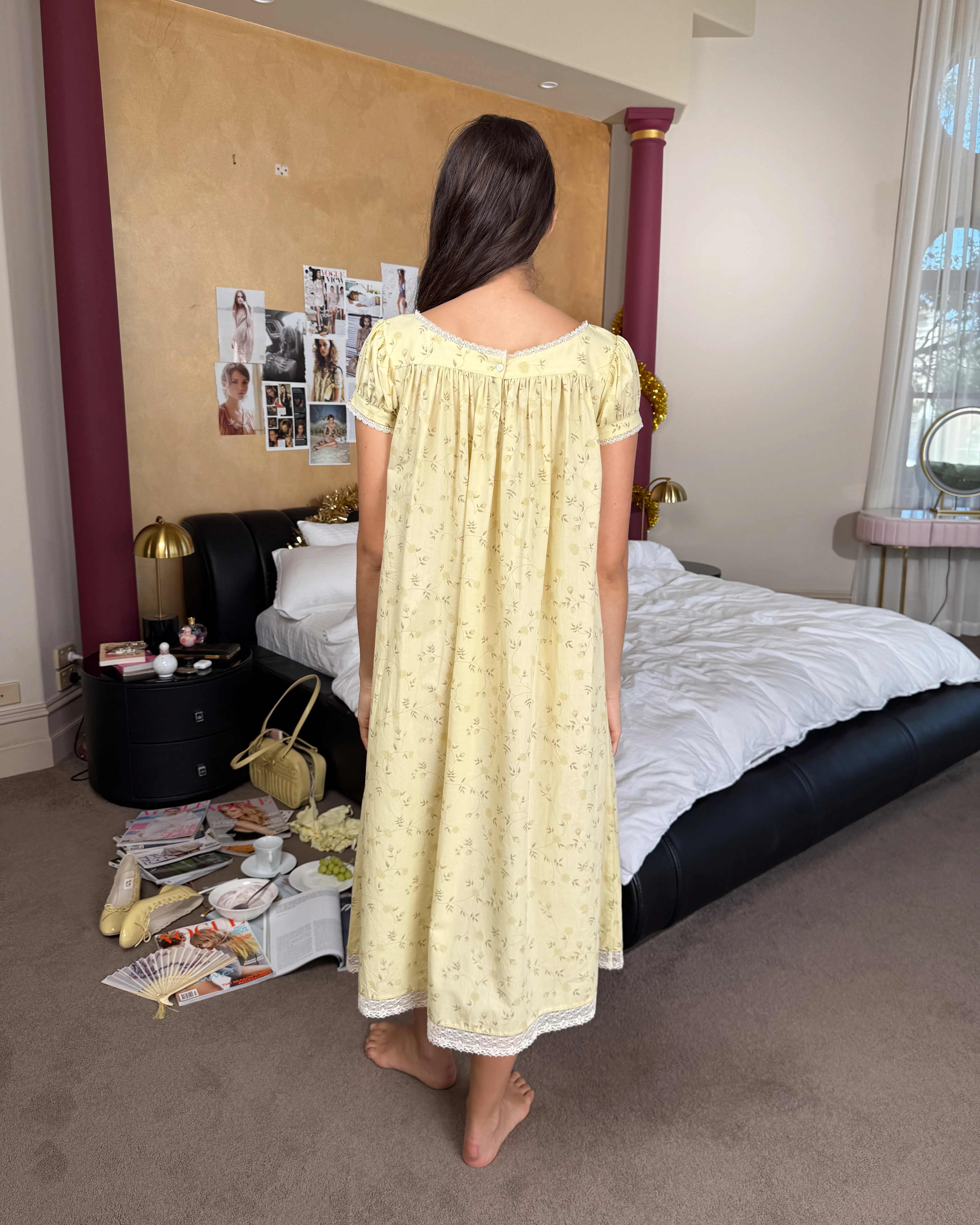 Lucienne Cotton Gown - Dream Vine - Image 5