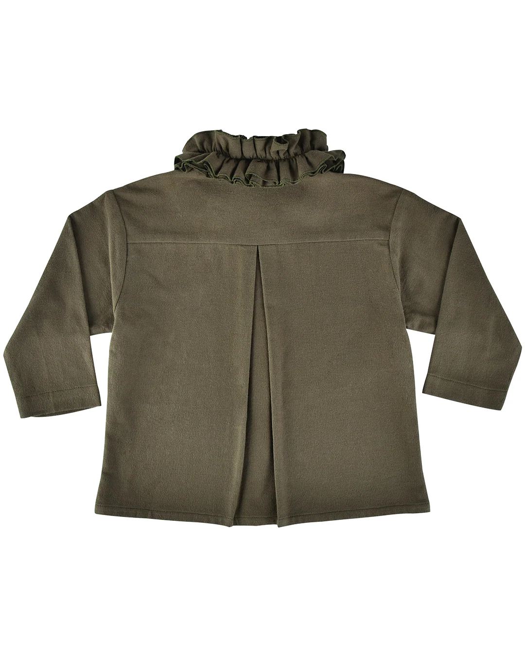 Mini Flannel Ruffle Blouse - Eucalyptus - Image 8