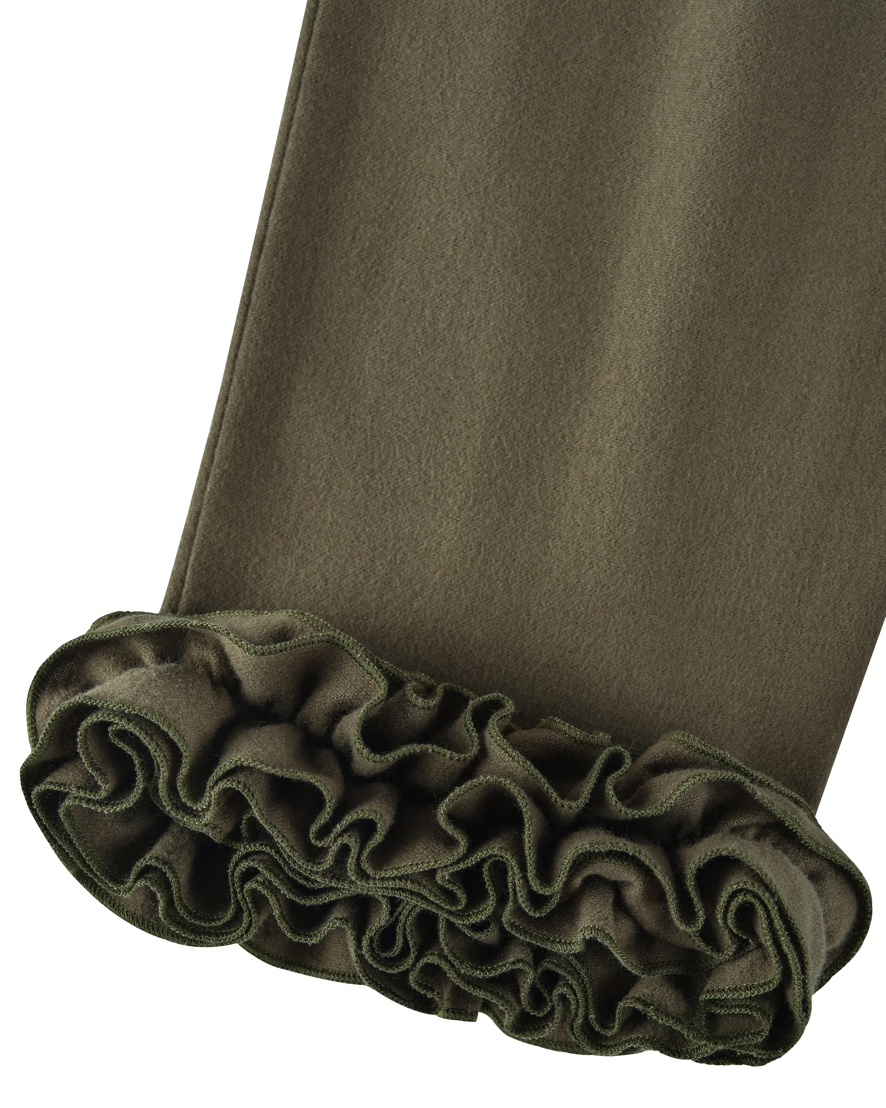Mini Flannel Ruffle Pant - Eucalyptus - Image 8