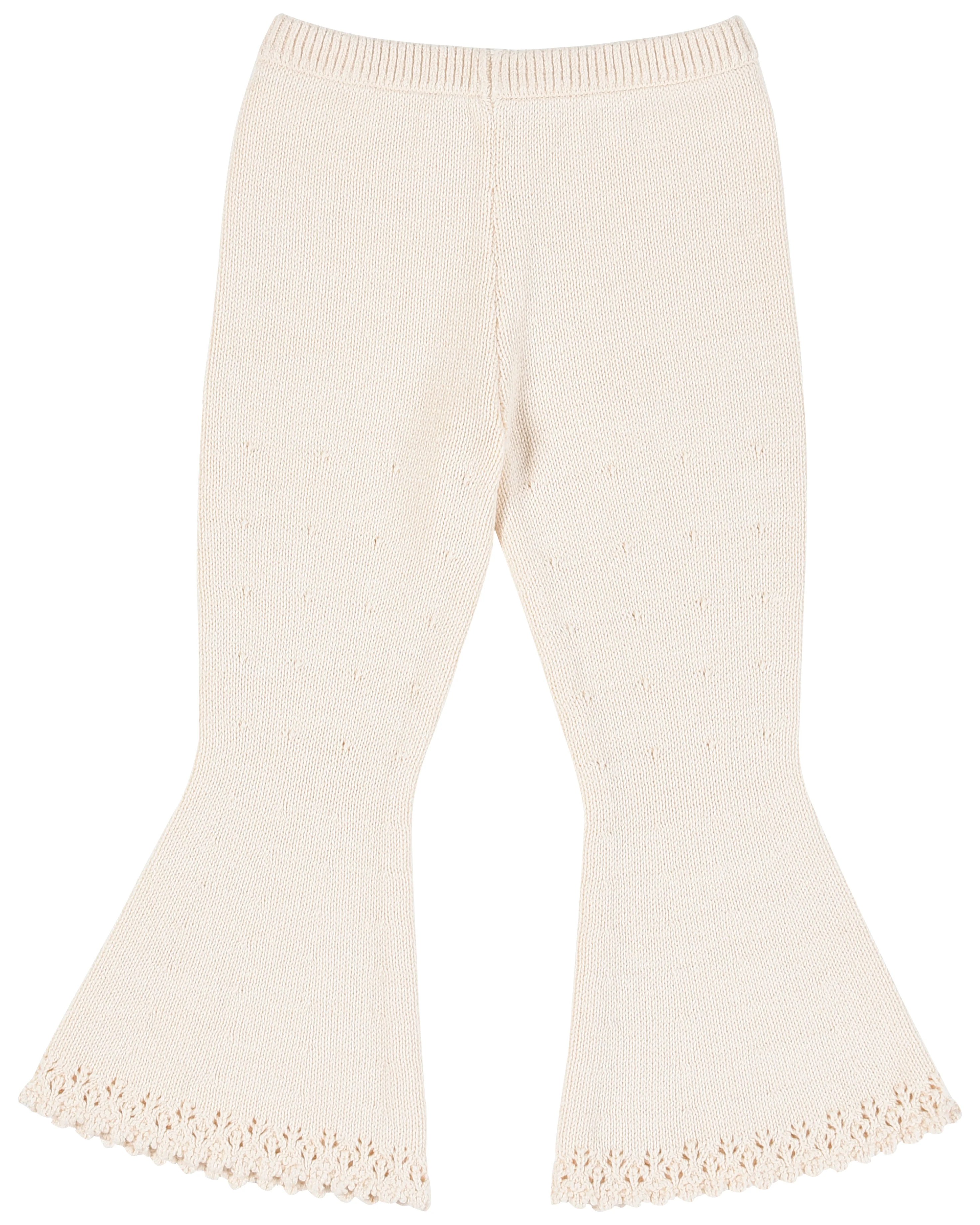 Mini Lace Knit Pant - Porcelain