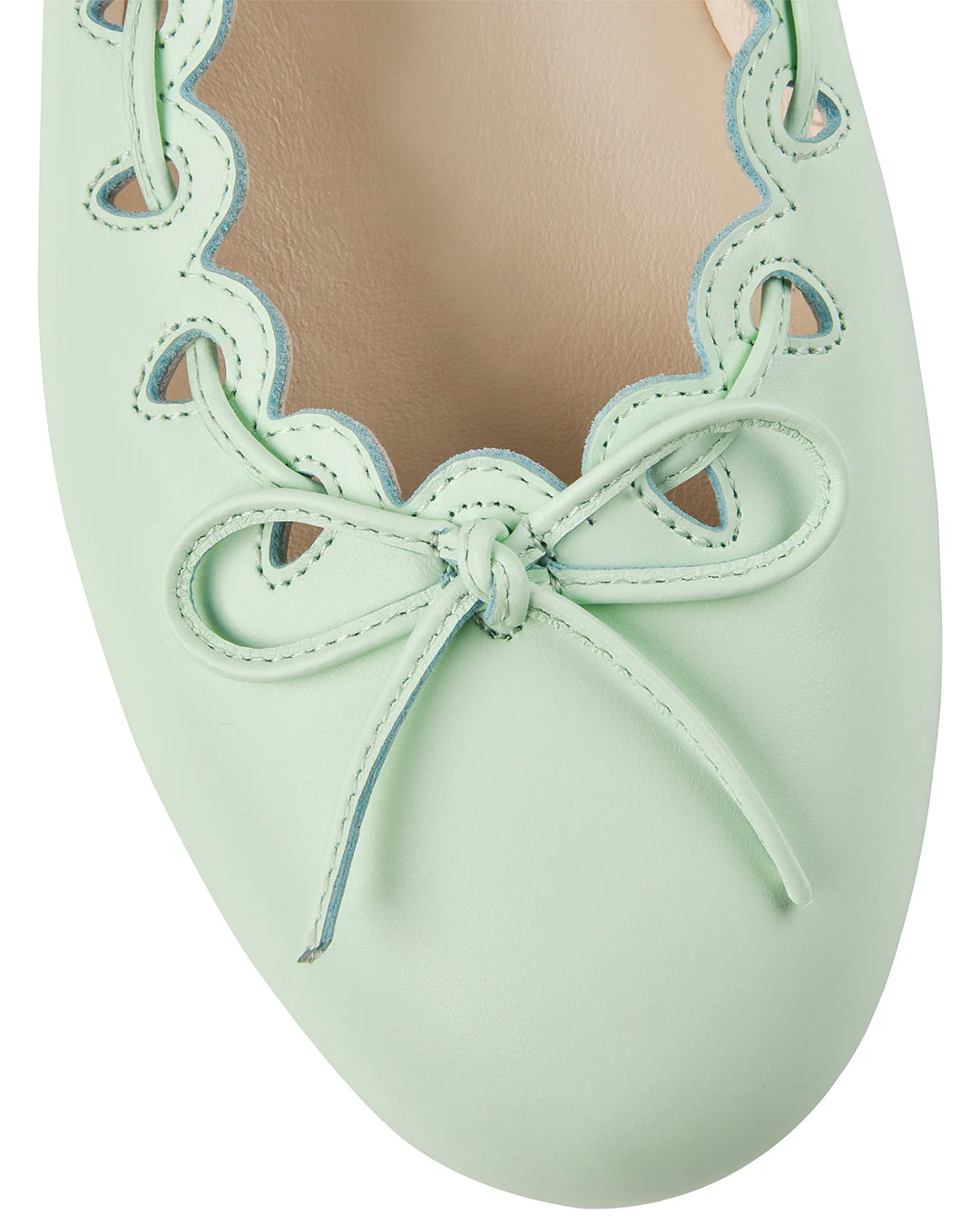 Ribbon Stitch Ballet Flats - Mint - Image 9