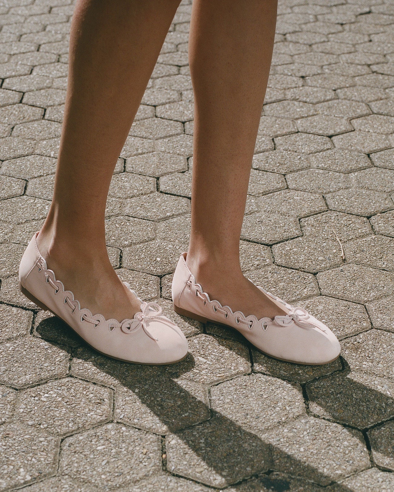 Ribbon Stitch Ballet Flats - Rose Veil - Image 2
