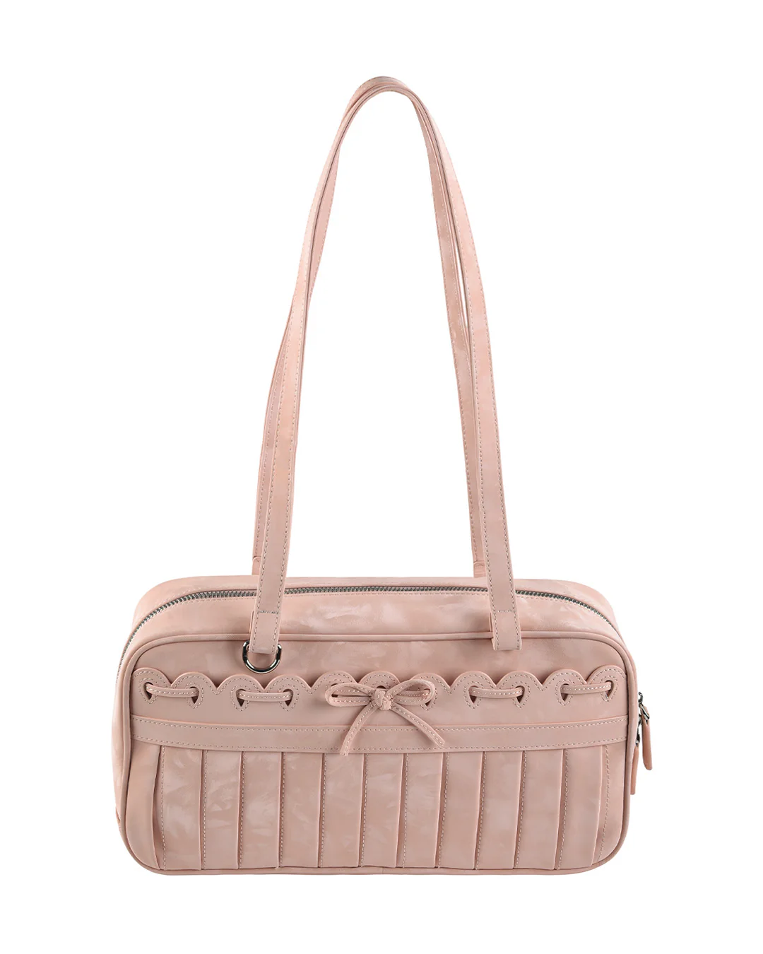 Ribbon Stitch Shoulder Bag - Rose Veil