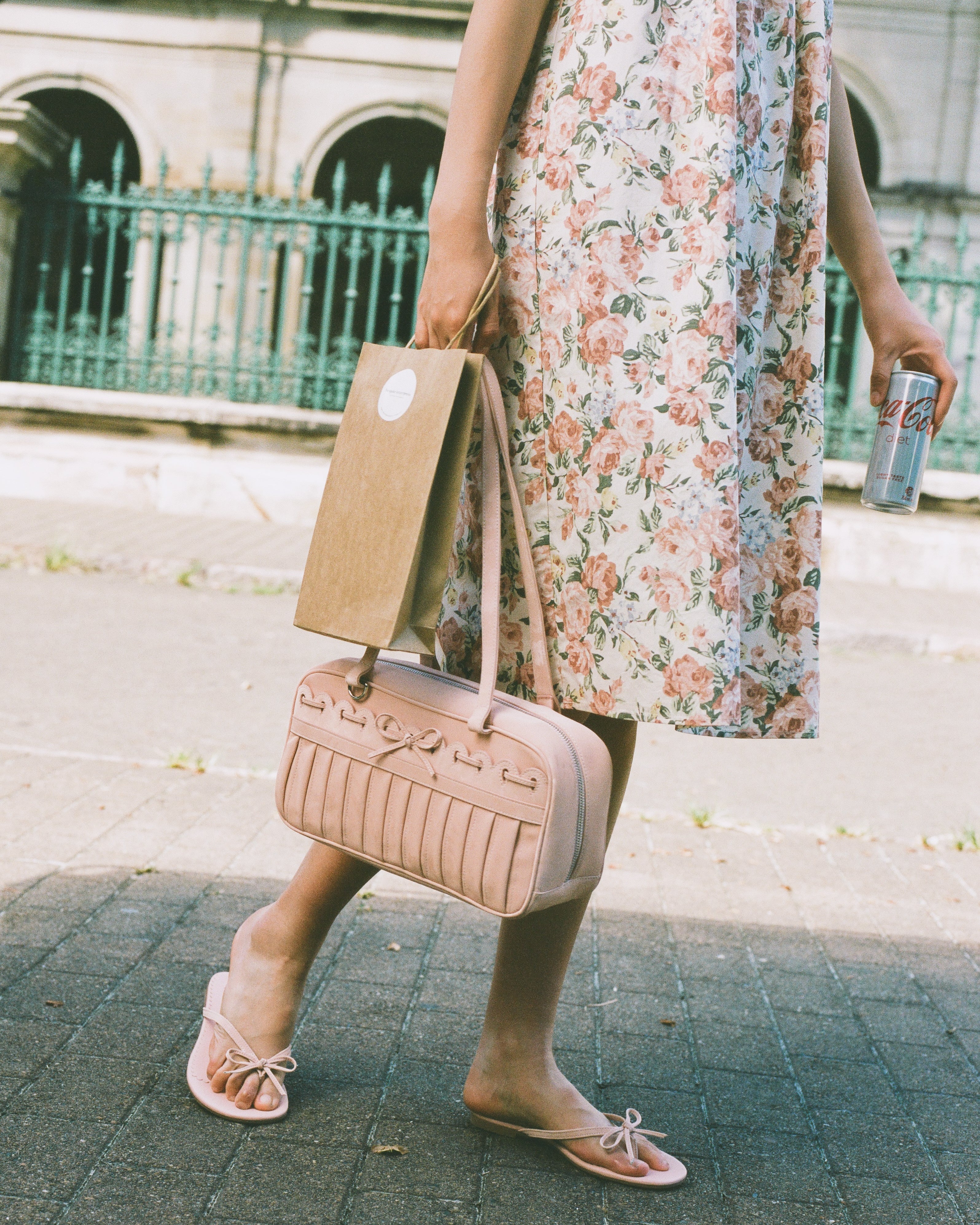 Ribbon Stitch Shoulder Bag - Rose Veil - Image 5