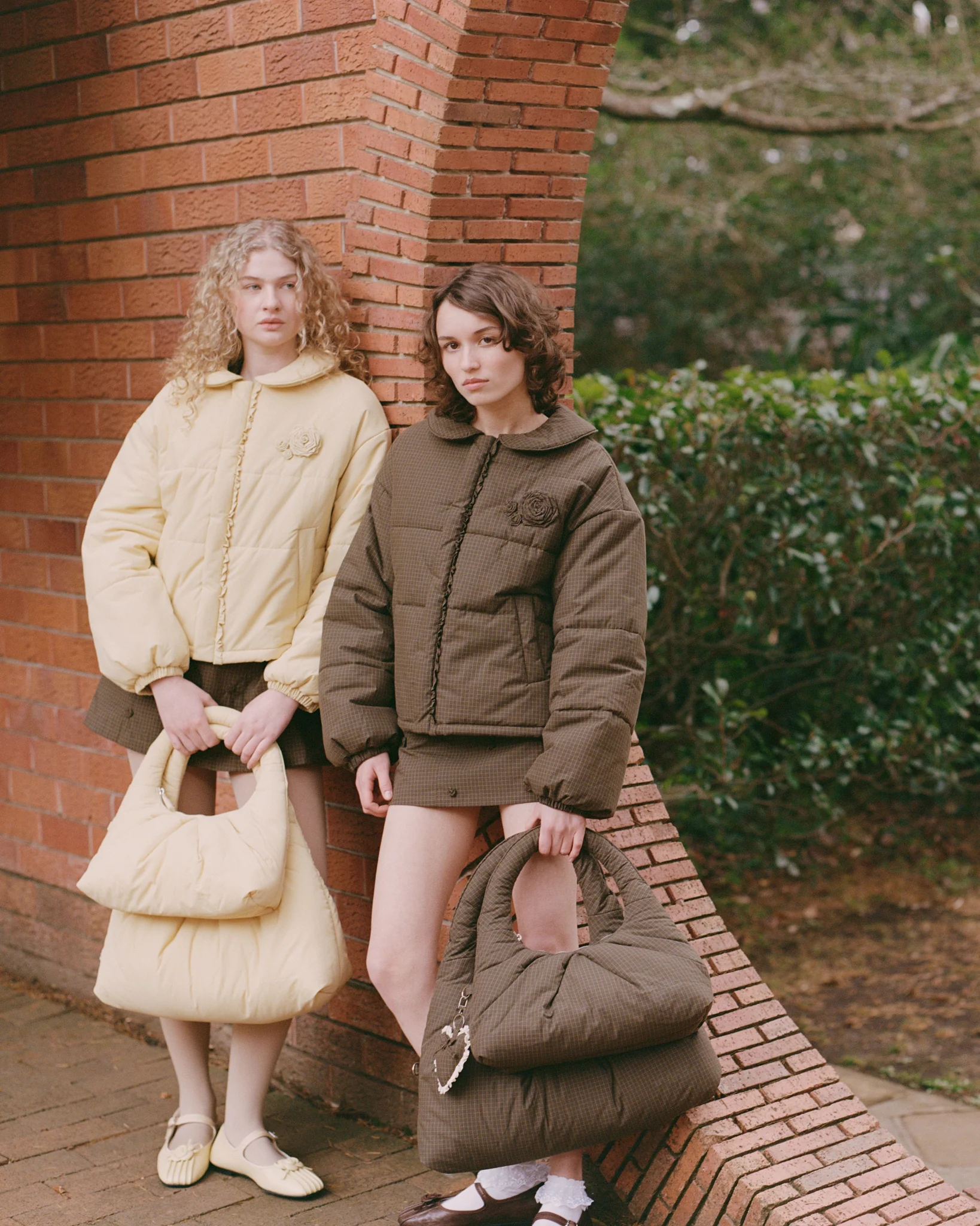 Rosette Puffer Jacket - Ivy Check - Image 4