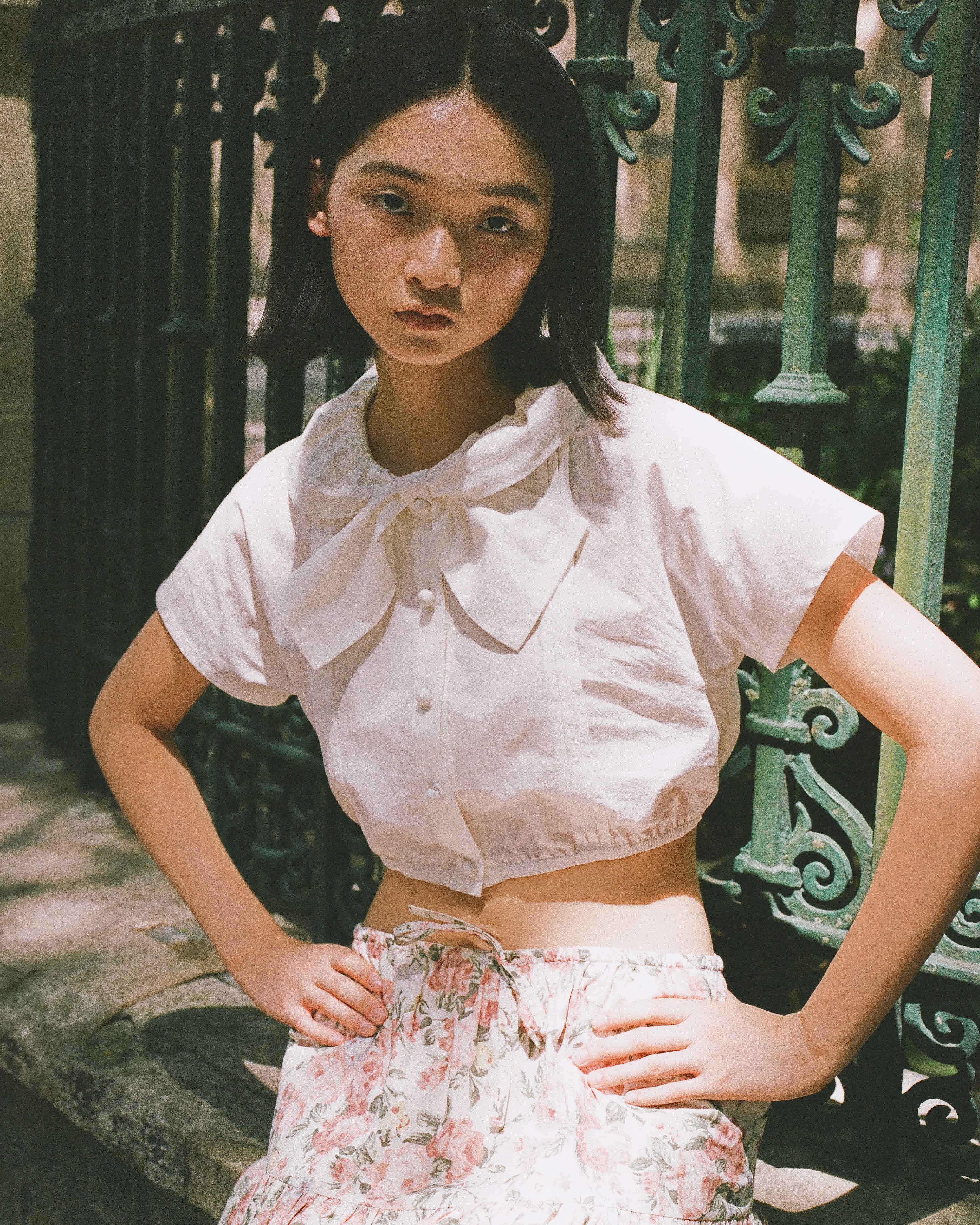 Sail Collar Top - White - Image 5