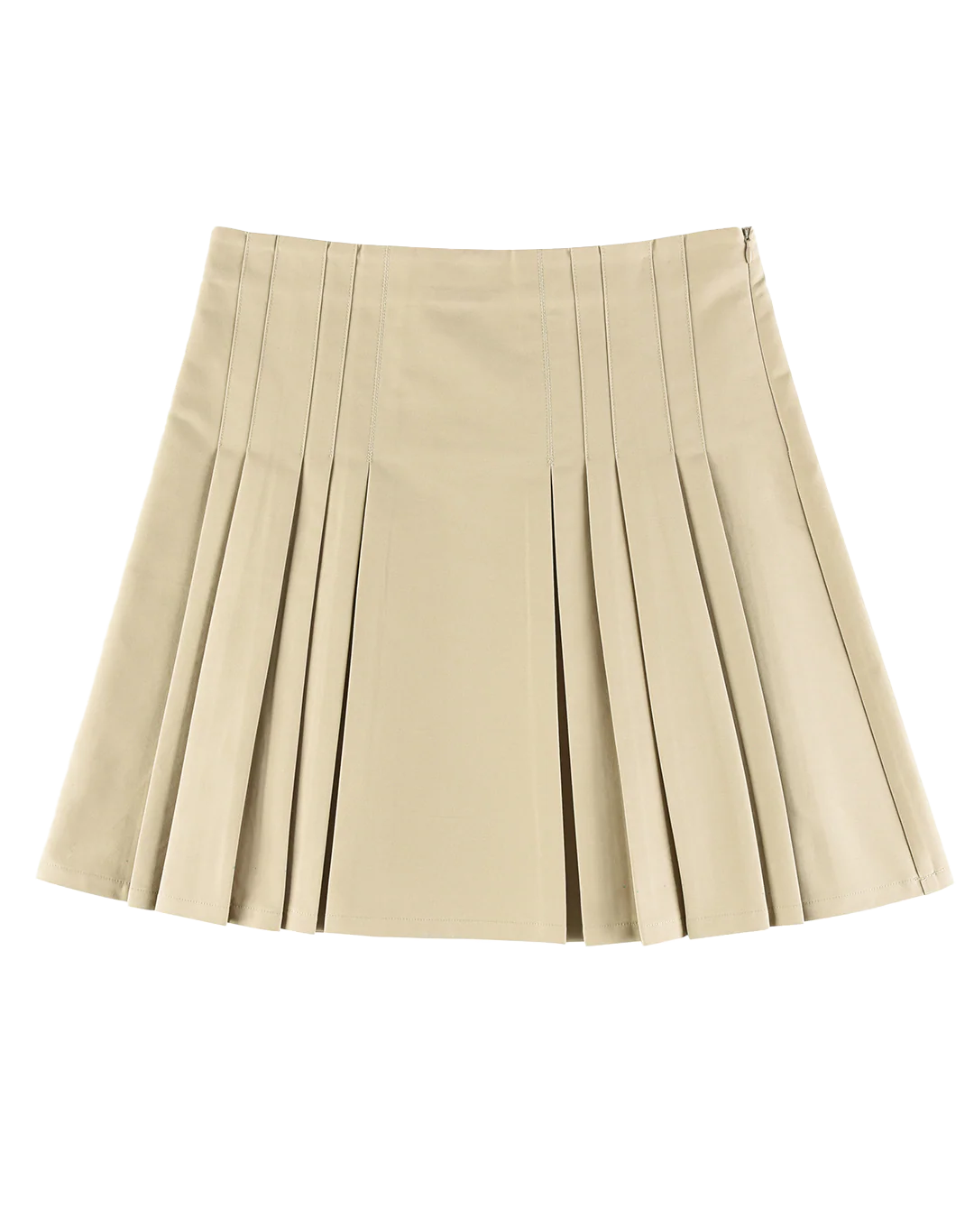 Structured Box Pleat Midi Skirt - Fawn - Image 7