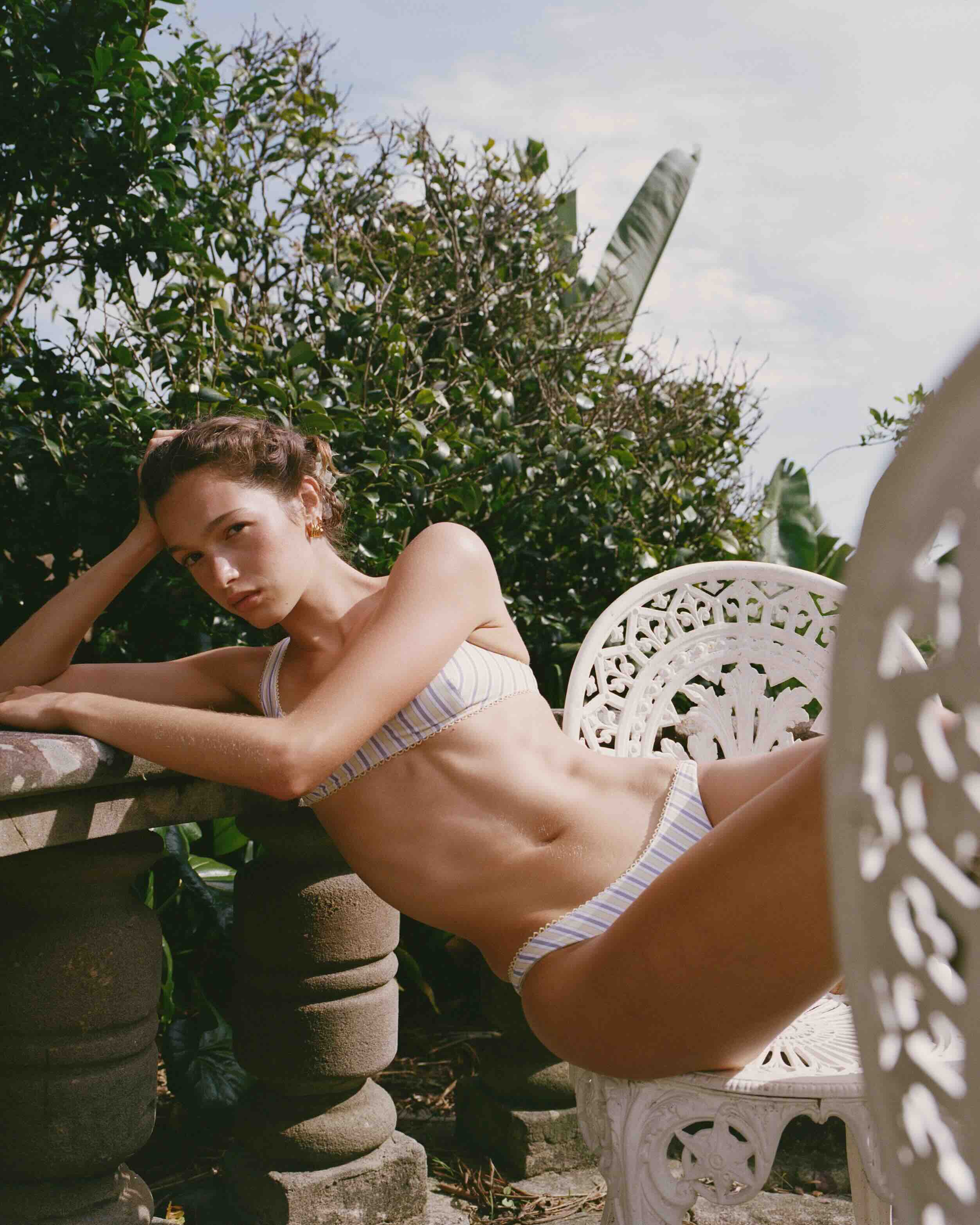 Two Sided Swim Bottoms - Pacific Stripe / Citrine - Image 4